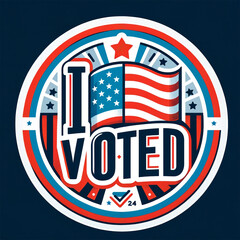 I voted sticker US presidential election 2024