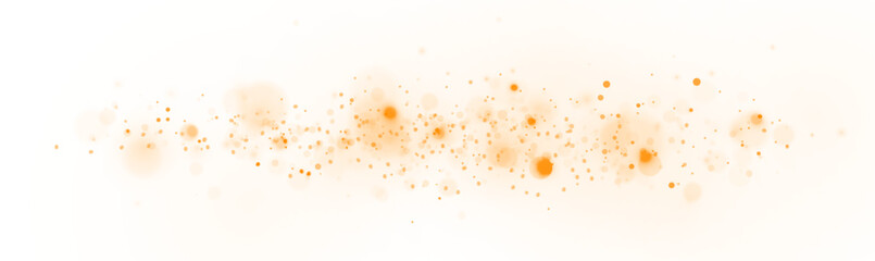 Abstract golden shining bokeh isolated on transparent background. Falling snow isolated on transparent background Bokeh lights png.  - obrazy, fototapety, plakaty