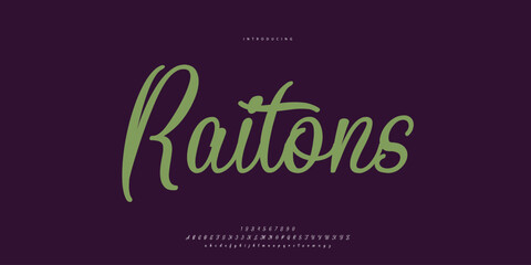 Abstract Fashion font alphabet. Minimal modern urban fonts for logo, brand etc. Typography Calligraphy typeface uppercase lowercase and number. vector illustration
