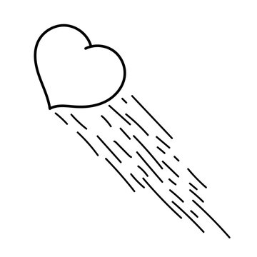 heart icon cartoon valentine outline  