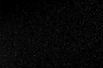 Night stars sky. Abstract black space. light galaxy star. White snow texture on dark. Vector Illustration pattern.