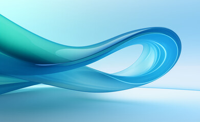 Obraz premium Blue background with two swirling shapes and no content in the upper part, urban background, cyber academic style.