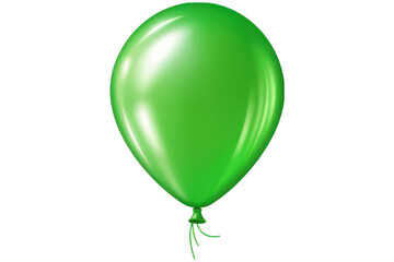 green balloon isolated on transparent background