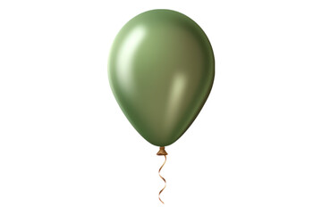 green balloon on transparent background