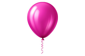 Pink balloon on transparent background