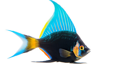 Isolated Angelfish with Cap on a transparent background