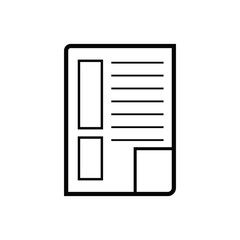 Newspaper icon vector design template
