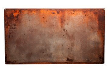 rusty plate on transparent background