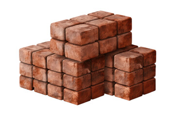 bricks isolated on transparent background