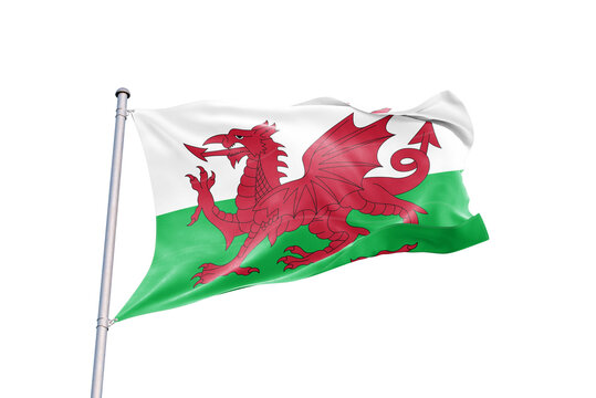 Welsh flag on transparent background.