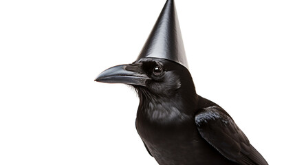 Isolated Crow with Cap on a transparent background