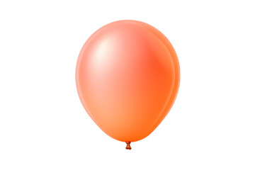 peach balloon on transparent background