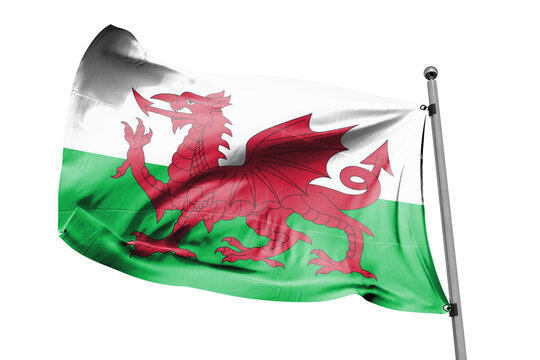Welsh flag on transparent background.