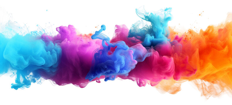 splashing colorful powder