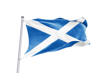 Scottish flag on transparent background. Scotland flag