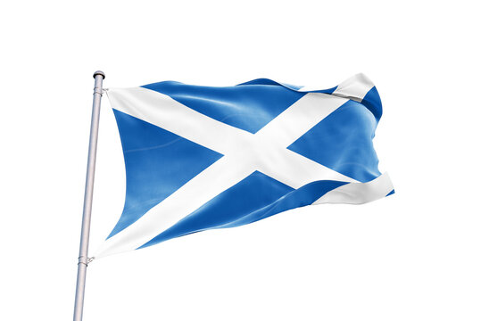 Scottish flag on transparent background. Scotland flag