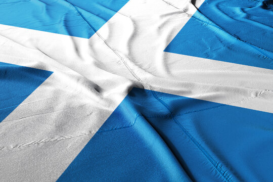 Scottish flag on transparent background. Scotland flag