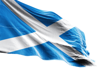 Scottish flag on transparent background. Scotland flag
