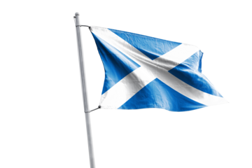 Scottish flag on transparent background. Scotland flag