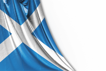 Scottish flag on transparent background. Scotland flag