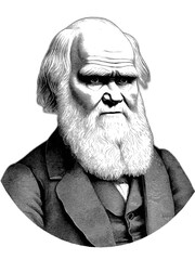 Portrait of Charles Darwin, generative AI