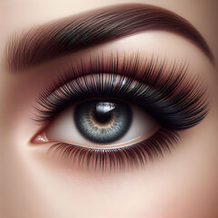 Obraz premium sexy woman eye with long lashes and mascara illustration