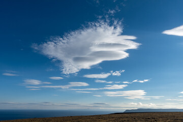 Round cloud formation at north cape, Norway, Finnmark