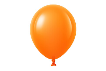orange balloon isolated on transparent background