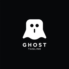Modern ghost icon logo design