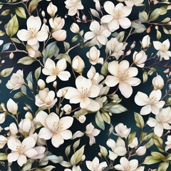 seamless floral pattern generated Ai