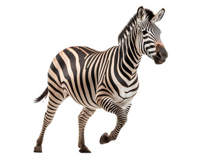 Zebra running on transparent background PNG