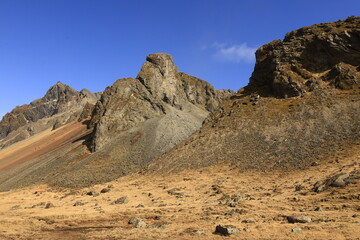 Hvannagil is a colorful rhyolite canyon located in the eastern part of iceland and featuring spectacular rock formations