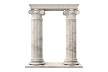 Fototapeta premium greek column on transparent background