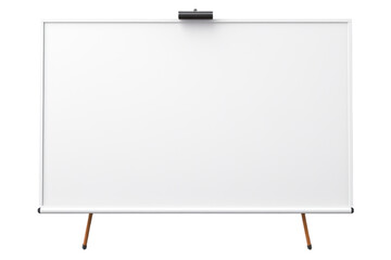 easel with blank canvas on transparent background