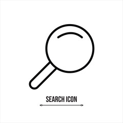 Magnifying glass icon. Search icon, flat vector graphic on isolated white background.