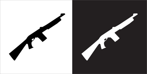 Illustration vector graphics of gun icon - obrazy, fototapety, plakaty