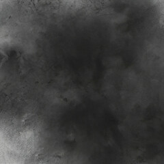 A dark, cloudy, and smoky texture in monochromatic shades of black and grey, charcoal color watercolor texture background