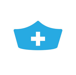 Obraz premium Nurse hat icon vector illustration. Medical cap uniform