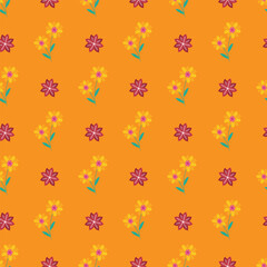 Free vector flat design small flowers pattern design