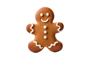 gingerbread man isolated on transparent background