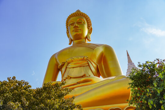 Big Buddha Dhammakaya Tep Mongkol Buddha of Paknam Bhasicharoen temple in Thonburi.