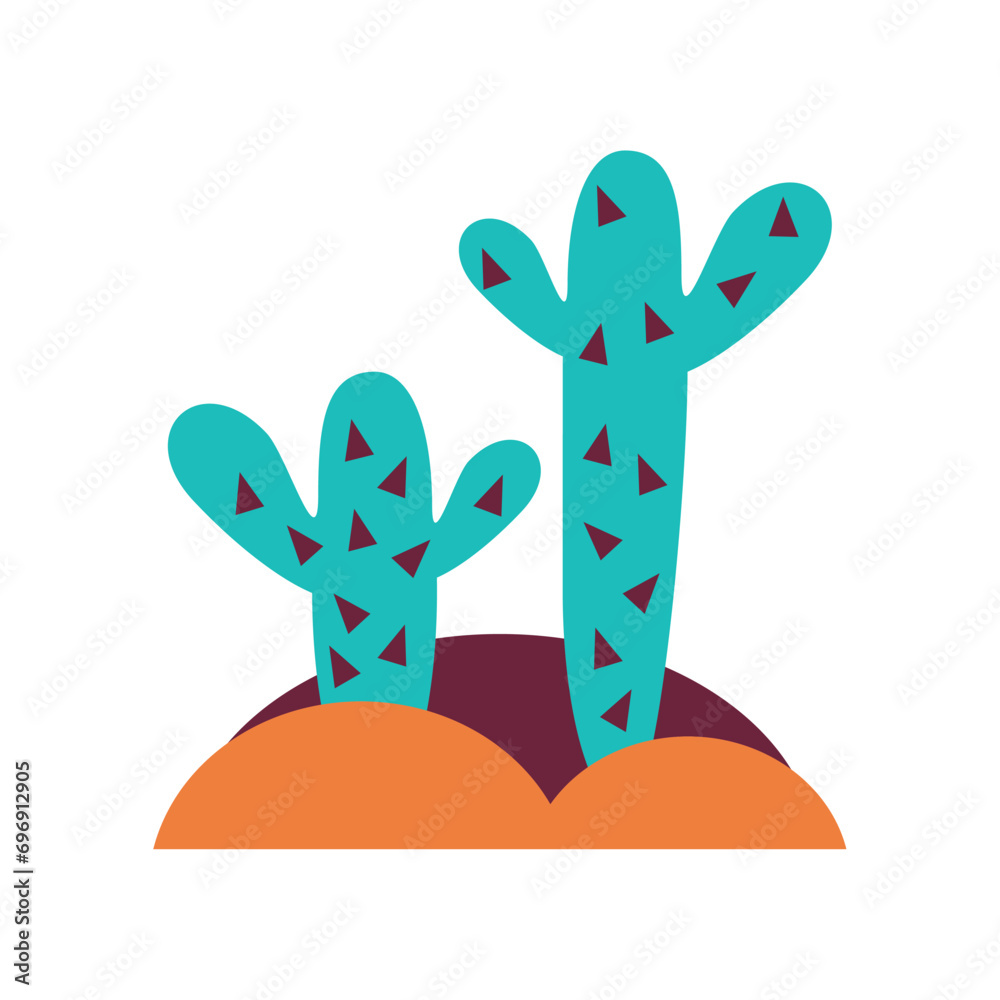 Sticker desert cactus plant