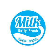 Fresh milk logo concept. Milk logo isolated vector emblem