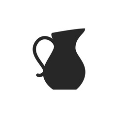 Milkjug icon illustration. Milk Product Icon isolated on white background