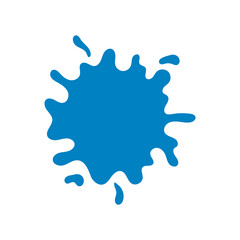 Vector silhouette of water splash blue color set. Ideal for logo or symbol and web icons.