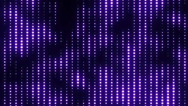 Glowing violet dot pixels on dark background. Loopable animation