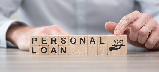 Concept of personal loan - obrazy, fototapety, plakaty