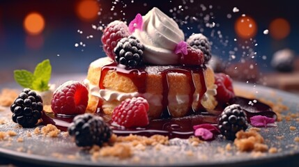 delicious dessert food photography Ai Generative