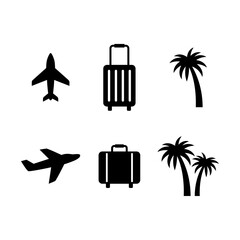 Tour and travel icon set vector illustration