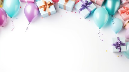 Birthday party background with copy space..
